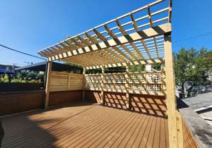 Custom Pergola on Existing Deck