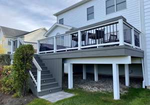 Elevated Rear Deck with Accent Lighting